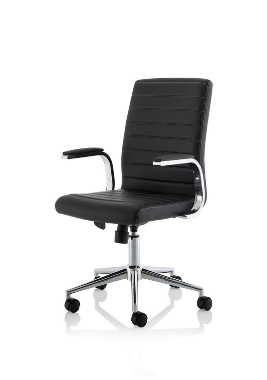 Back Leather Office Chair with Arms