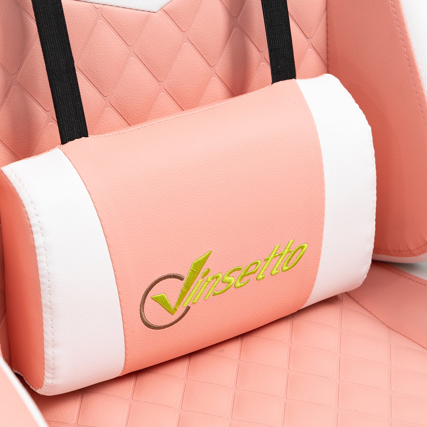 Image for Vinsetto Racing Gaming Chair with Lumbar Support, Headrest, Swivel Wheel, PVC Leather Gamer Desk Chair for Home Office, Pink