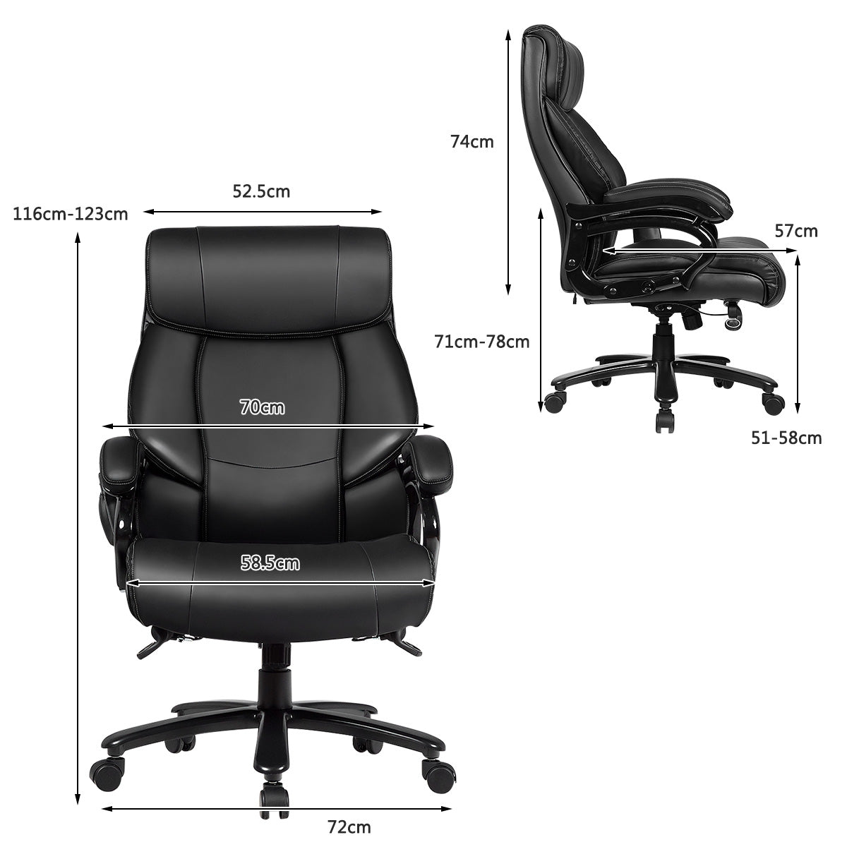 PU Leather Massage Office Chair