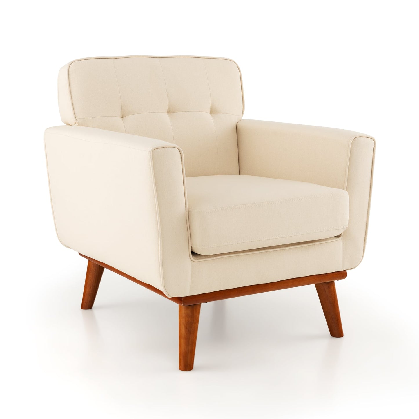 Modern Accent Armchair with Removable Padded Seat Cushion