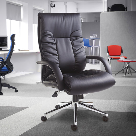 Executive office chair with high back and lumbar support – ChairwayUK