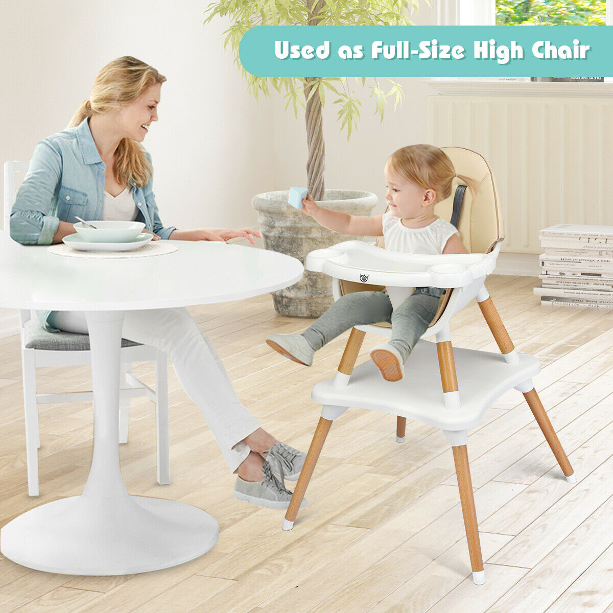 4 in 1 Baby High Chair Infant  Feeding Seat