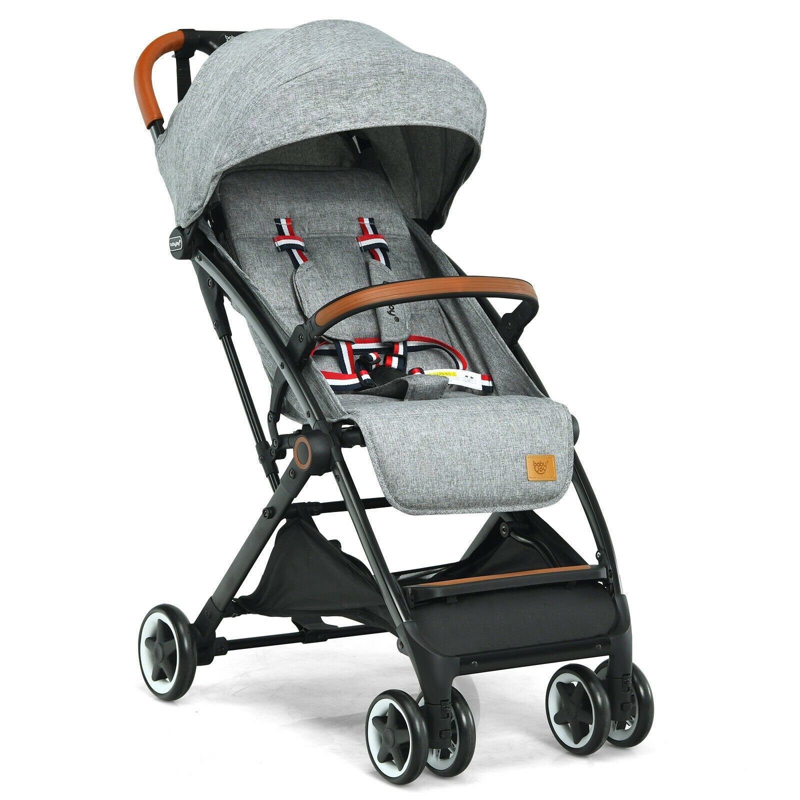 Image for Folding Pushchair with Adjustable Backrest and Footrest