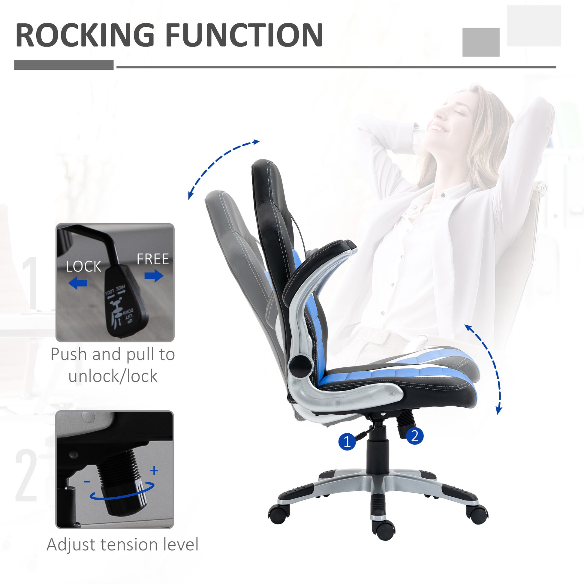 Homcom Racing Gaming Chair - Leather Computer Desk Chair | ChairwayUK