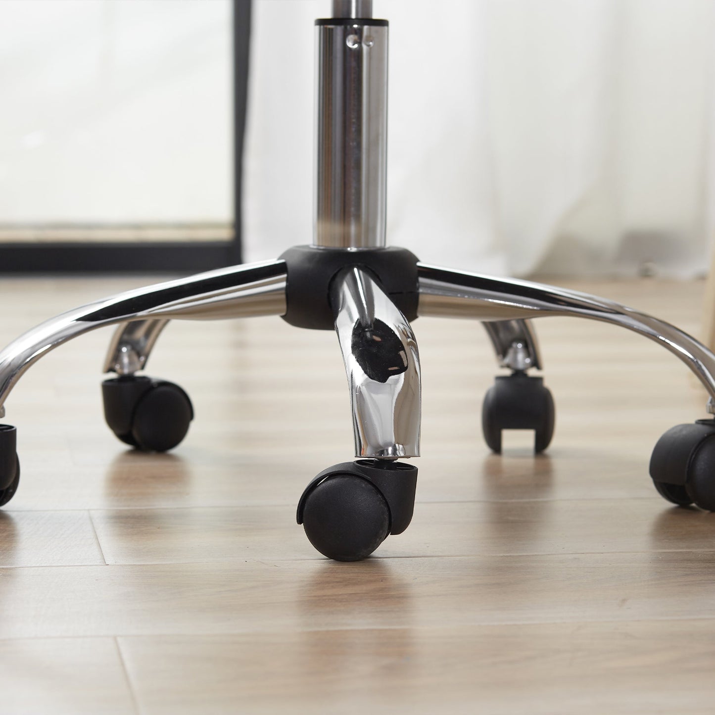 Vinsetto Computer Desk Chair, Mesh Office Chair with Adjustable Height and Swivel Wheels, Armless Study Chair