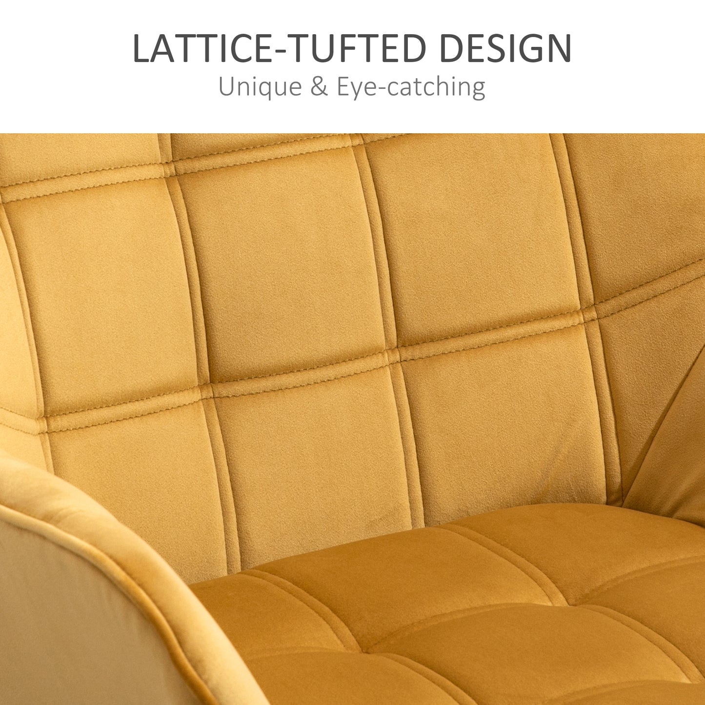 Armchair Accent Chair, Vanity Chair with Wide Arms, Slanted Back, Padding, Metal Frame, Wooden Legs, Home Bedroom Furniture Seating, Set of 2