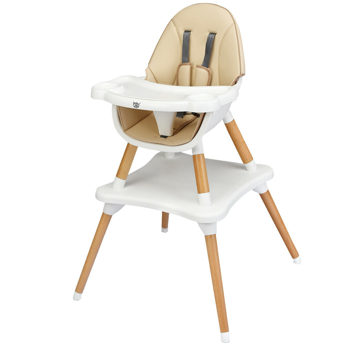 4_in_1_convertible_feeding_chair beige used in feeding chair with secure harness