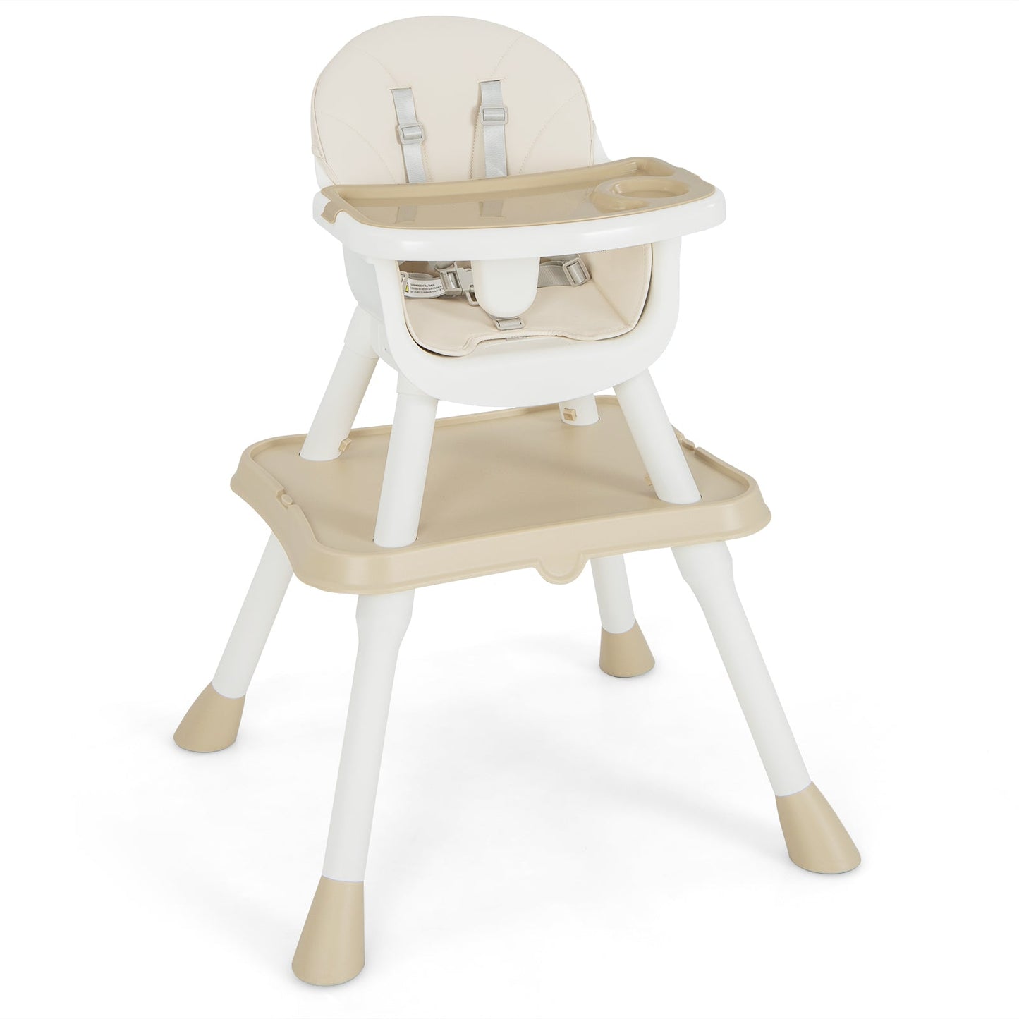 6 - in - 1 Baby High Chair with Convertible Table and Removable Tray - Beige - ChairwayUKBaby ChairAD10036GB - BE6 - in - 1 Baby High Chair with Convertible Table and Removable Tray - Beige