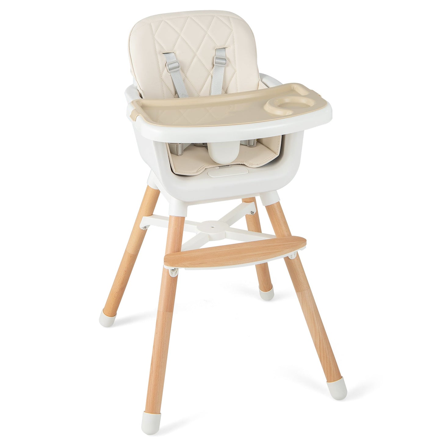 6 - in - 1 Convertible Baby High Chair with Adjustable Legs - ChairwayUKBaby ChairAD10035GB - BE6 - in - 1 Convertible Baby High Chair with Adjustable Legs - Beige