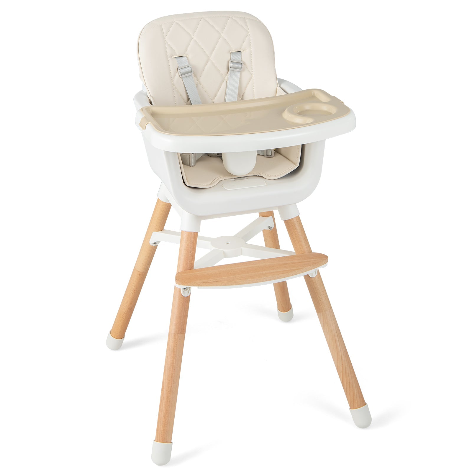 6 - in - 1 Convertible Baby High Chair with Adjustable Legs - ChairwayUKBaby ChairAD10035GB - BE6 - in - 1 Convertible Baby High Chair with Adjustable Legs - Beige