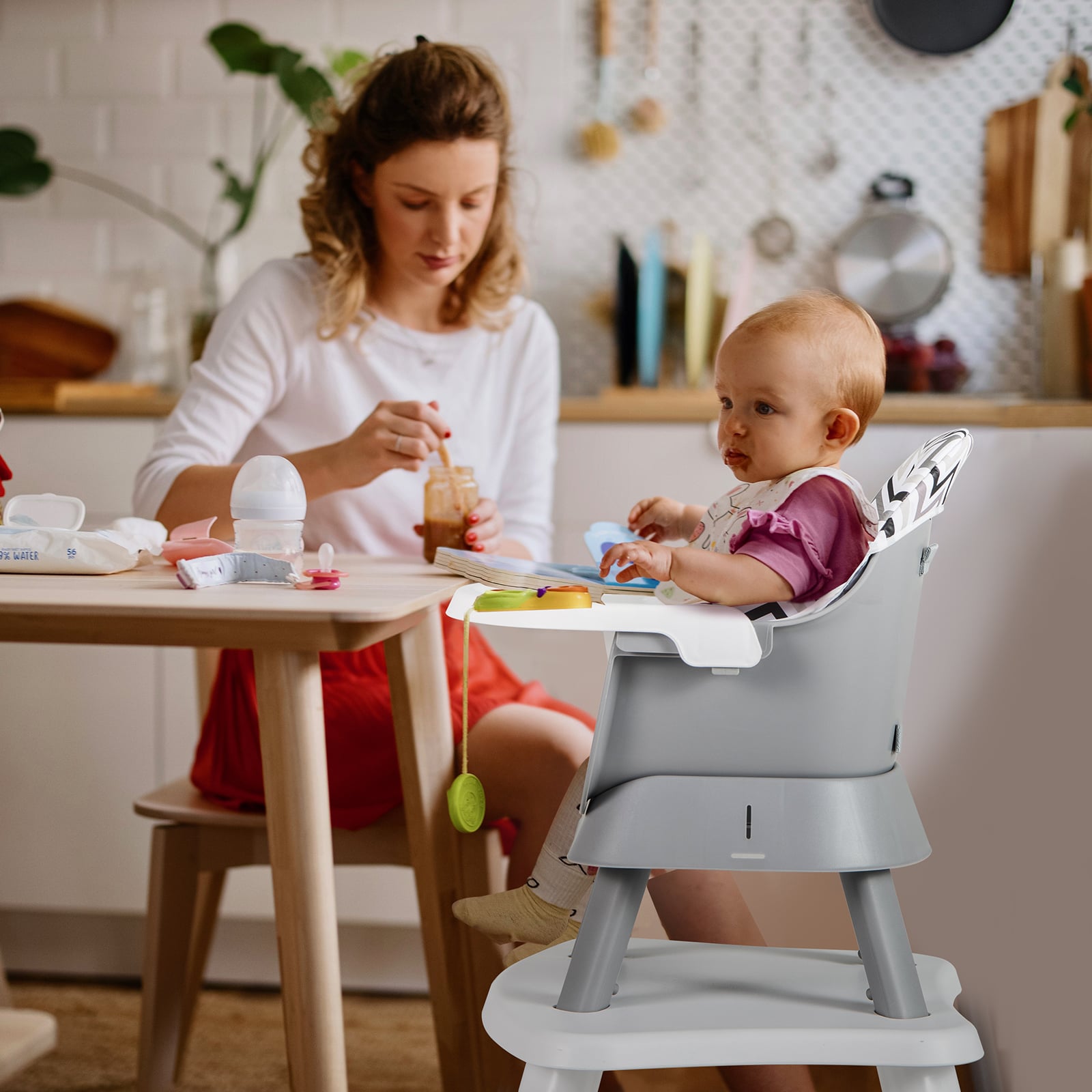 6-in-1 Baby High Chair with 5-Point Harness and Removable Tray - ChairwayUK