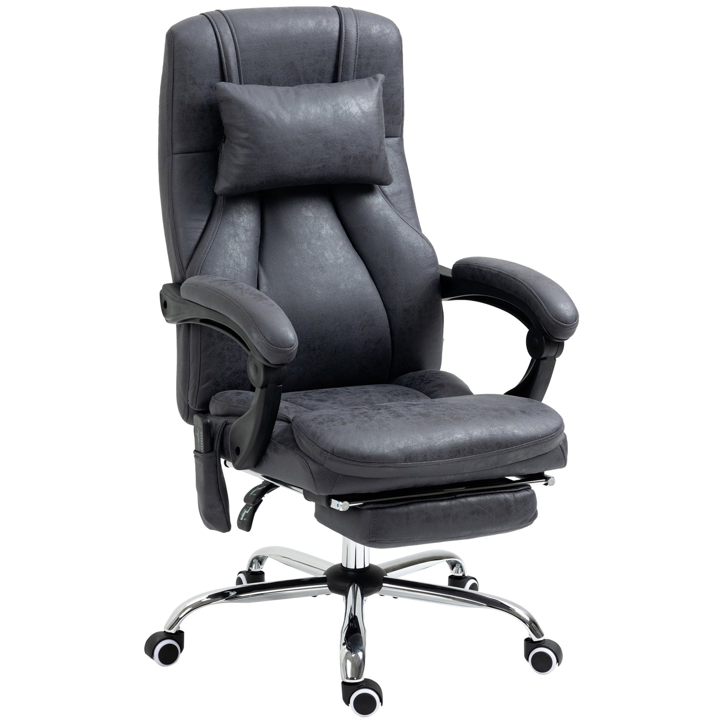 Image for Vinsetto High Back Vibration Massage Office Chair with Headrest, Reclining Computer Chair with Footrest, Swivel Wheels, Remote