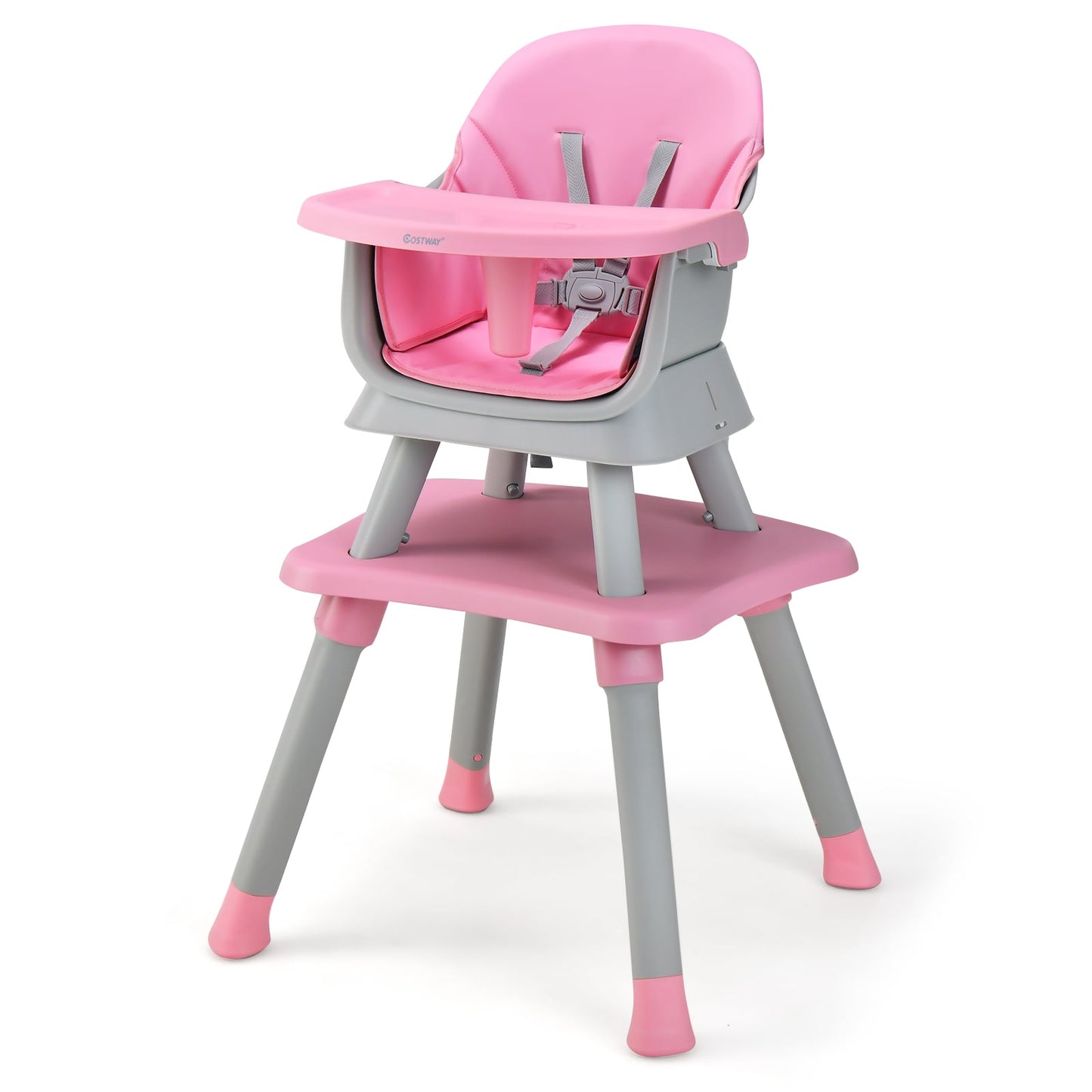 6-in-1 Baby High Chair with 5-Point Harness and Removable Tray - ChairwayUK