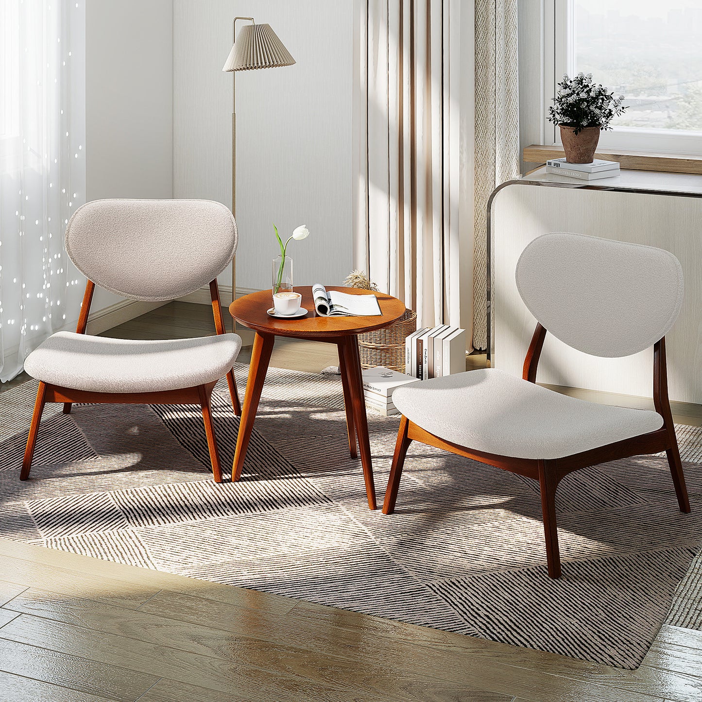 Accent_Chairs_Set_of_2_with_Side_Table_Beige Deep, Ideal for living rooms, bedrooms, lounges, and waiting areas