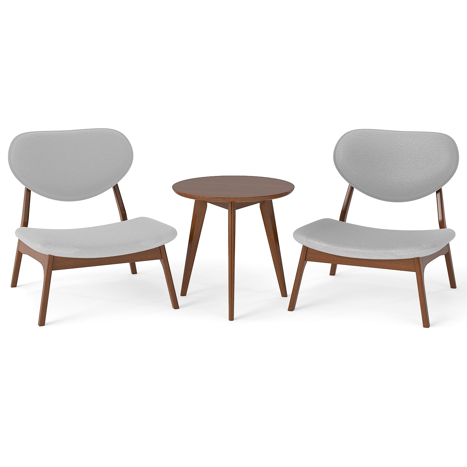 Accent_Chairs_Set_of_2_with_Side_Table_grey Deep, supportive comfort with ergonomic 105° inclined backrests
