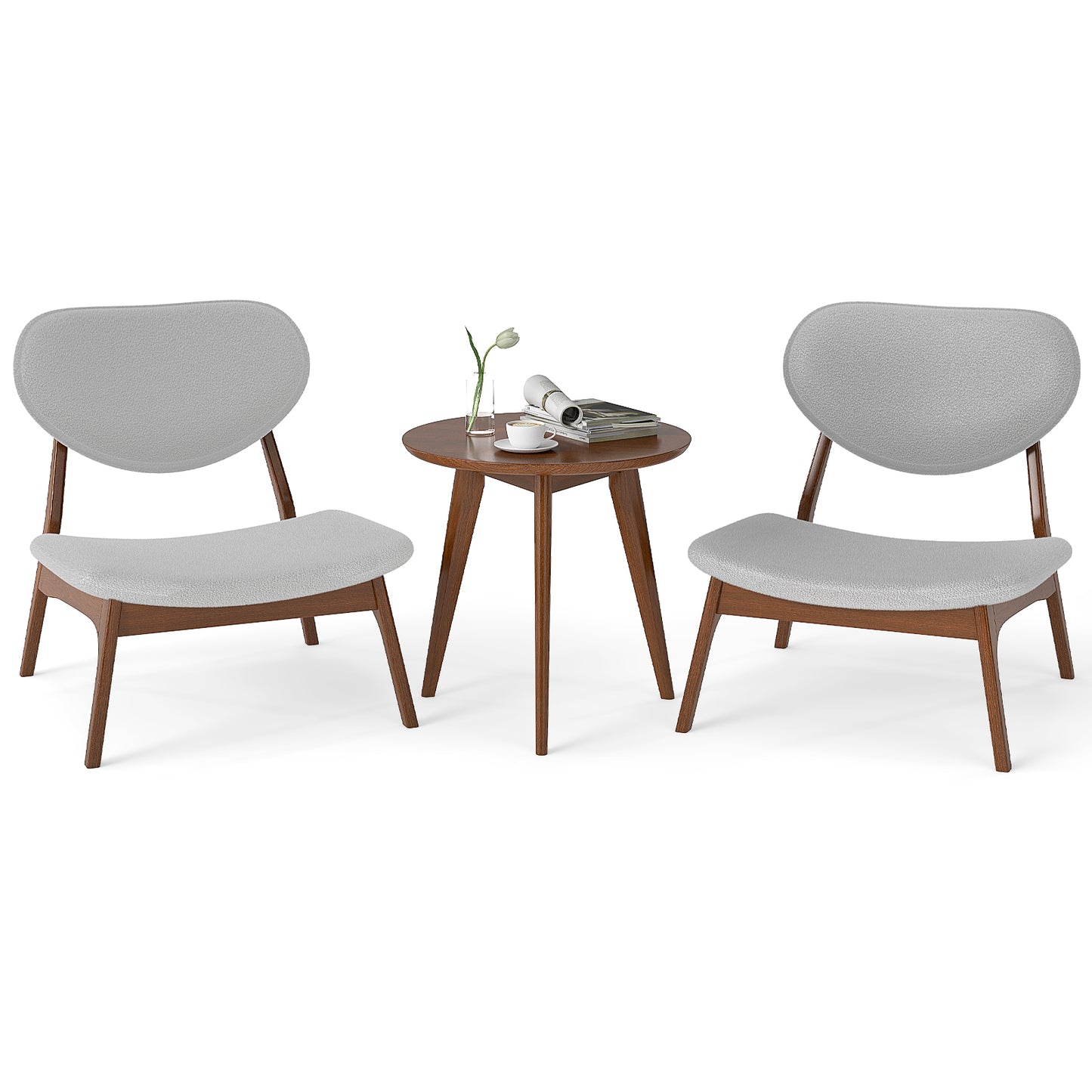 Accent_Chairs_Set_of_2_with_Side_Table_Grey-Strong solid wood frame supports up to 180 kg per chair
