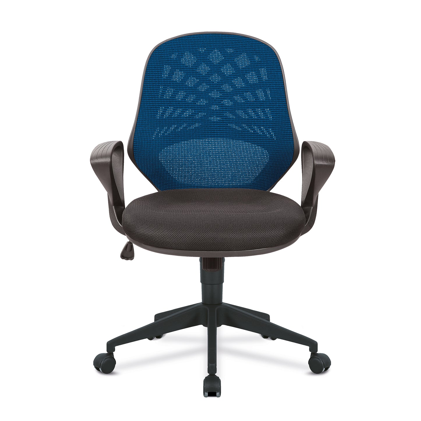 Nautilus Lattice- Mesh Back Operator Armchair with Fluted Black Nylon Base