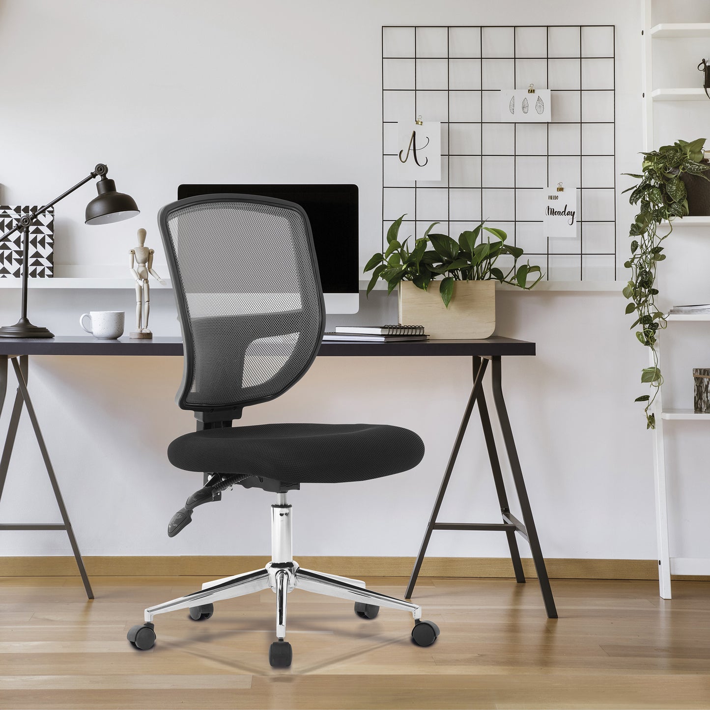 Nautilus Nexus -High Back Two Tone Designer Mesh Operator Chair with Sculptured Lumbar and Spine Support