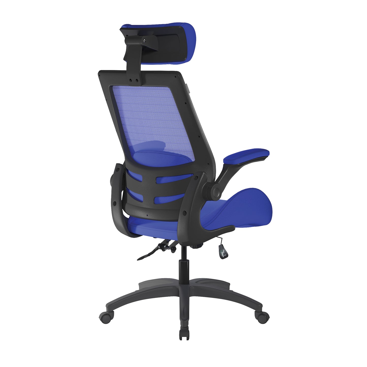 High Back Mesh Chair with High Weight Capacity, Deep Moulded Seat Foam, Folding Arms and Optional Headrest