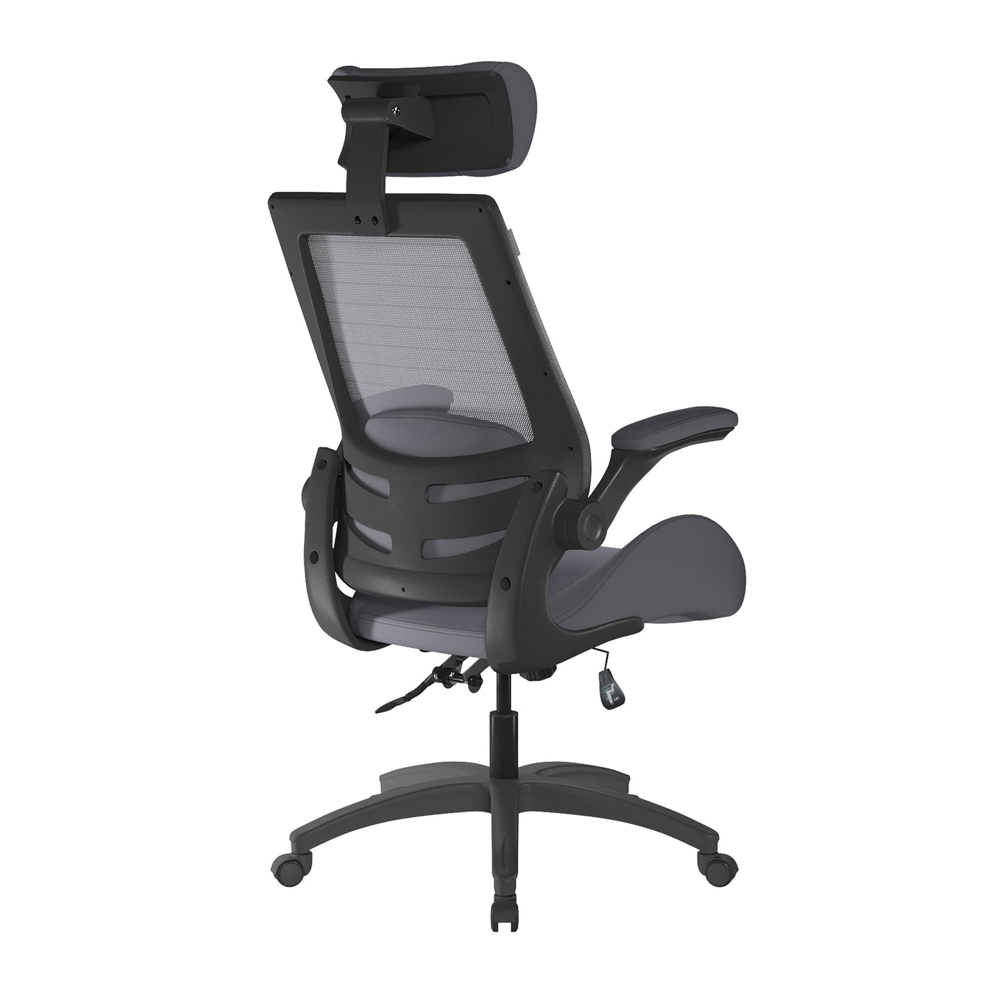 High Back Mesh Chair with High Weight Capacity, Deep Moulded Seat Foam, Folding Arms and Optional Headrest