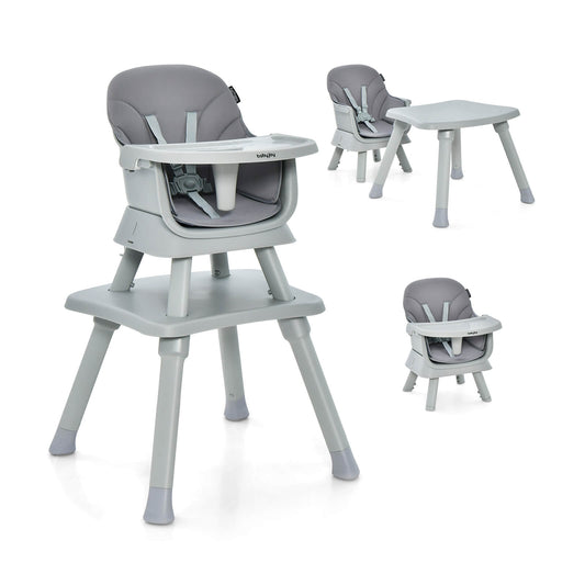 6-in-1 Baby High Chair with 5-Point Harness and Removable Tray - ChairwayUK