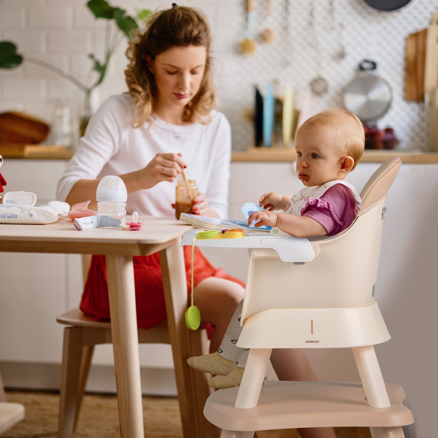 6-in-1 Baby High Chair with 5-Point Harness and Removable Tray - ChairwayUK
