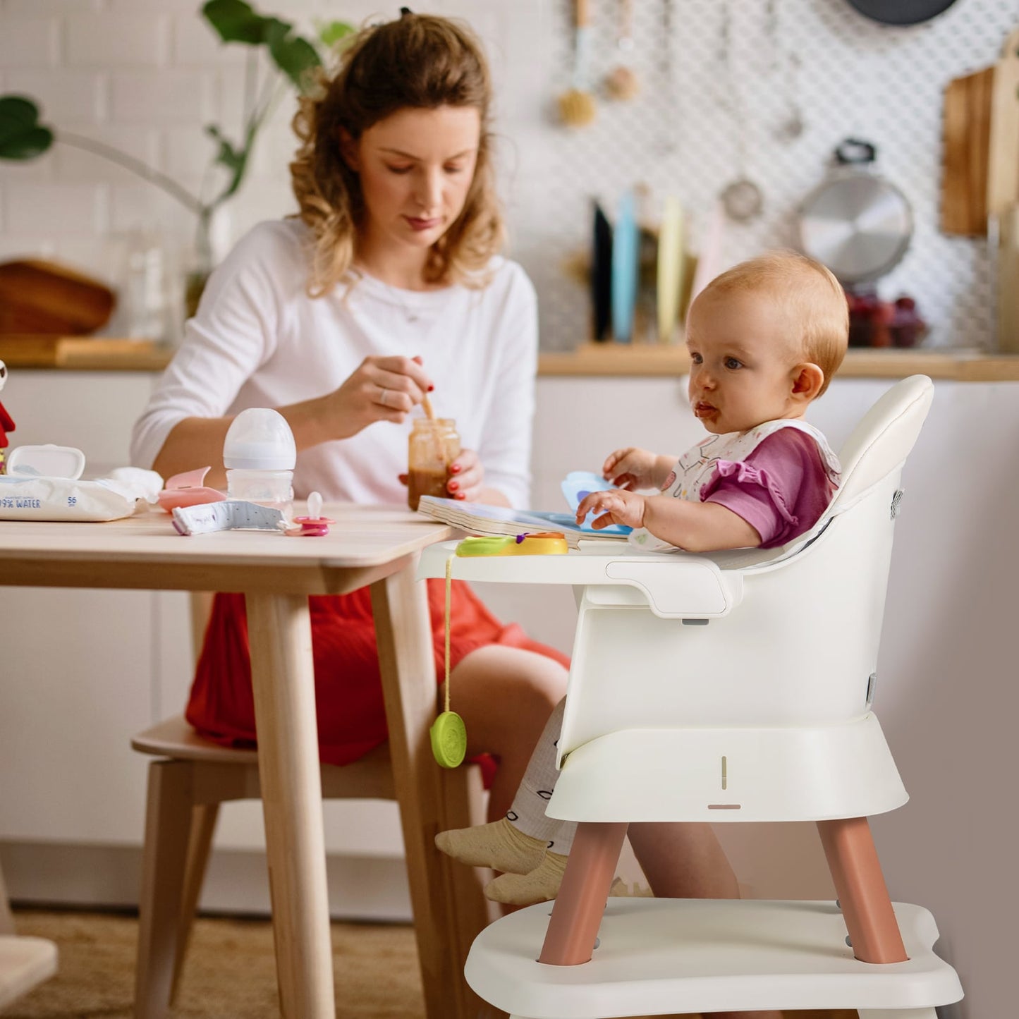 6-in-1 Baby High Chair with 5-Point Harness and Removable Tray - ChairwayUK