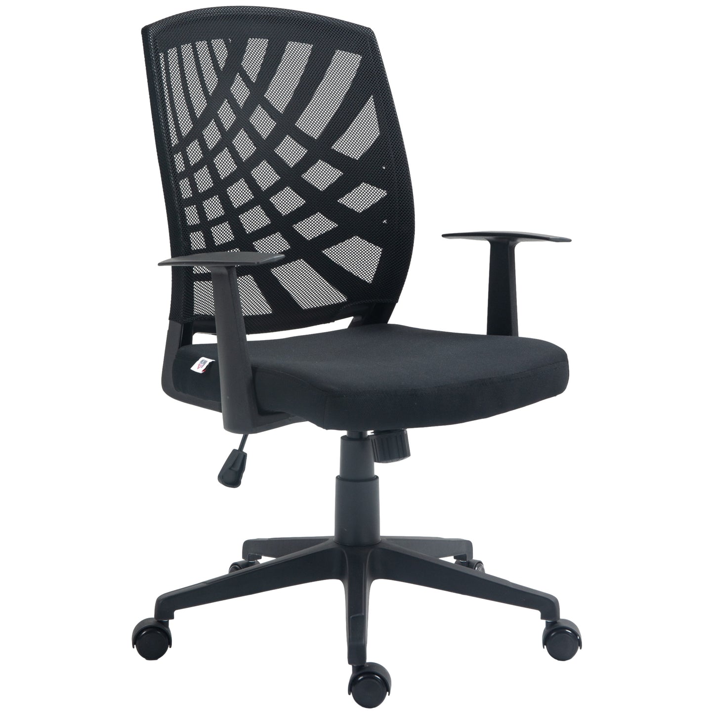 Image for HOMCOM Ergonomic Office Chair, Height Adjustable Mesh Chair, Desk Chair with Swivel Wheels for Home Office, Black