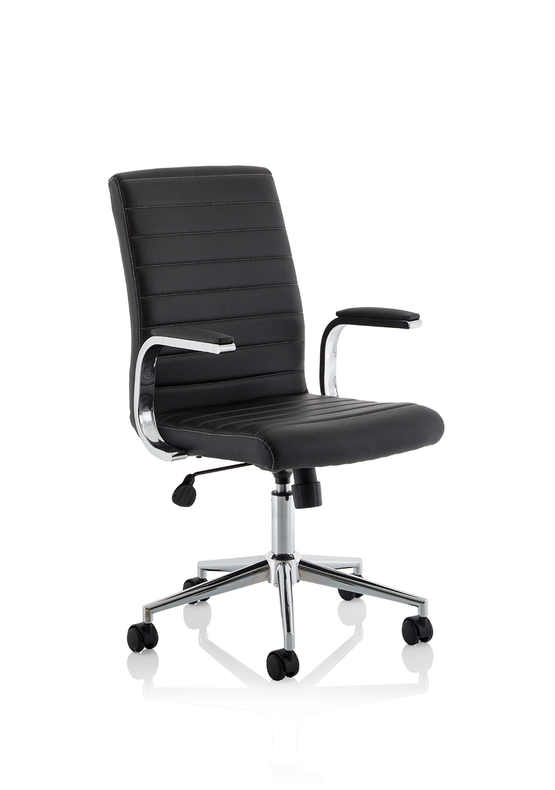 Back Leather Office Chair with Arms 