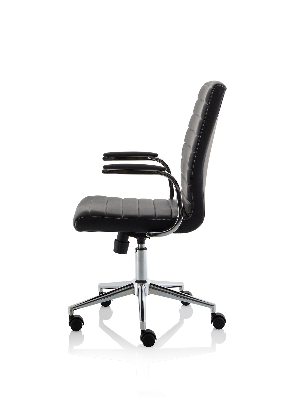 Back Leather Office Chair with Arms 