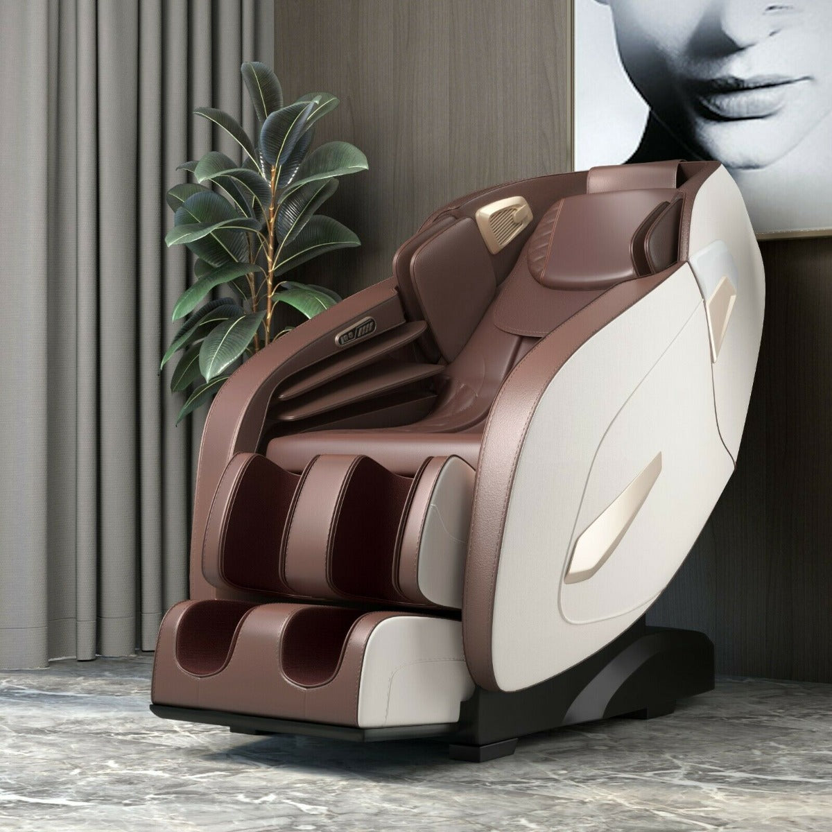 Electric Shiatsu Massage Chair Brown for home, small or massage parlour