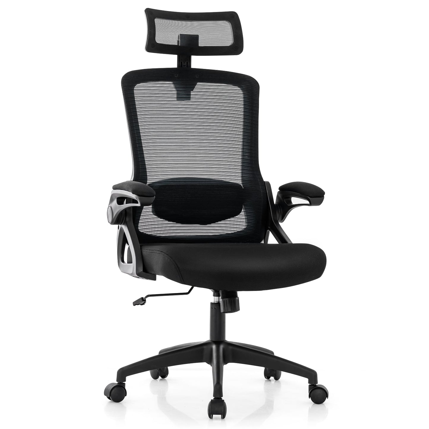 Ergonomic Office Chair with Adjustable Lumbar Support for Home Office-Black - ChairwayUK