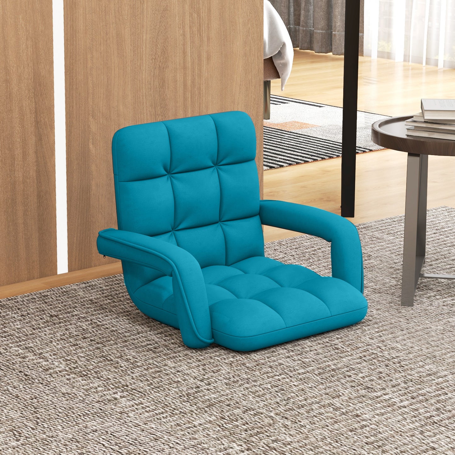 Floor Gaming Chair for Adults with Back Support and Adjustable 6-Position