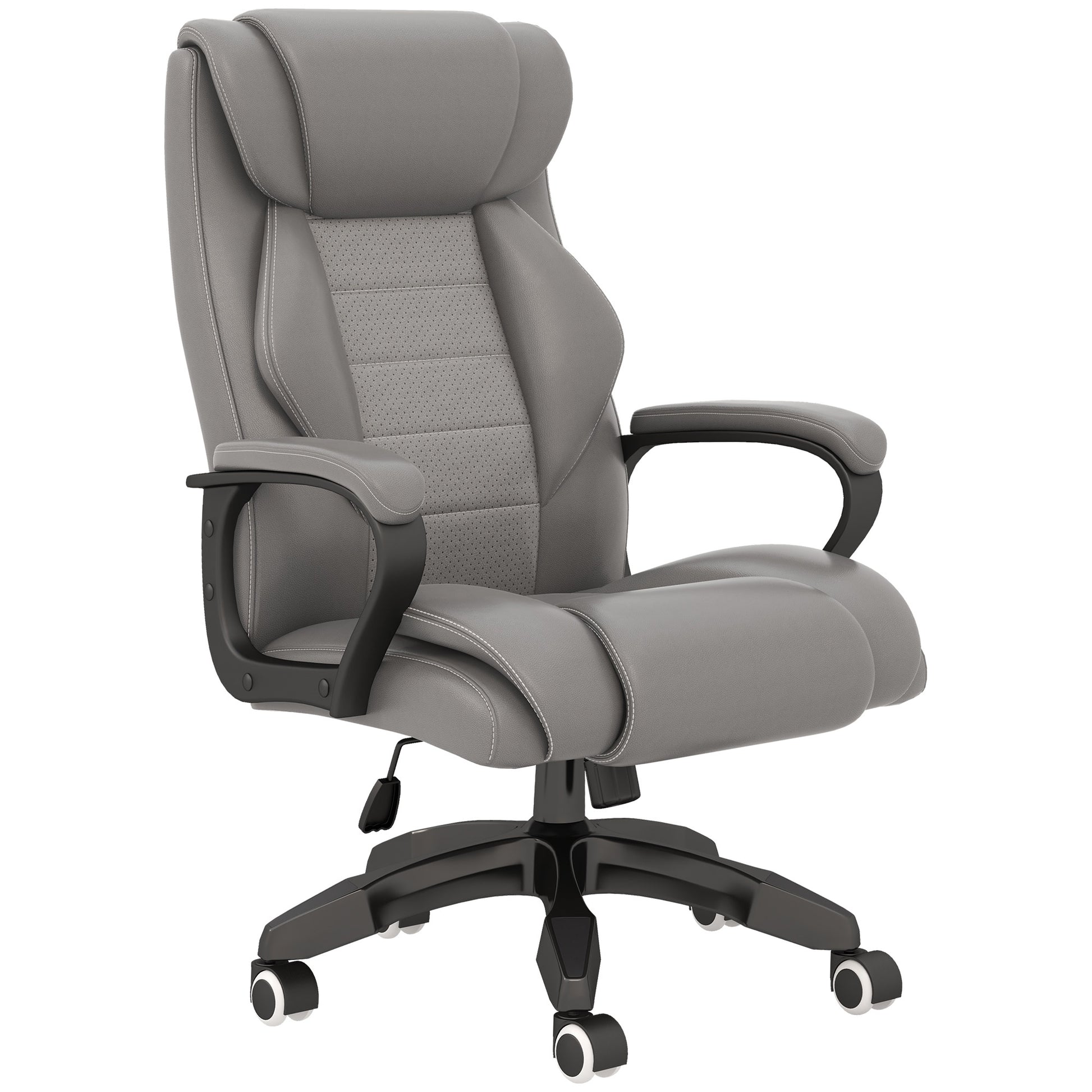 Image for Vinsetto High Back Executive Office Chair 6- Point Vibration Massage Extra Padded Swivel Ergonomic Tilt Desk Seat, Grey