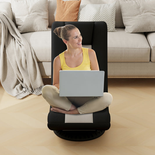 360 Swivel Gaming Chair 4 Position Adjustable Folding Floor Sofa - ChairwayUK