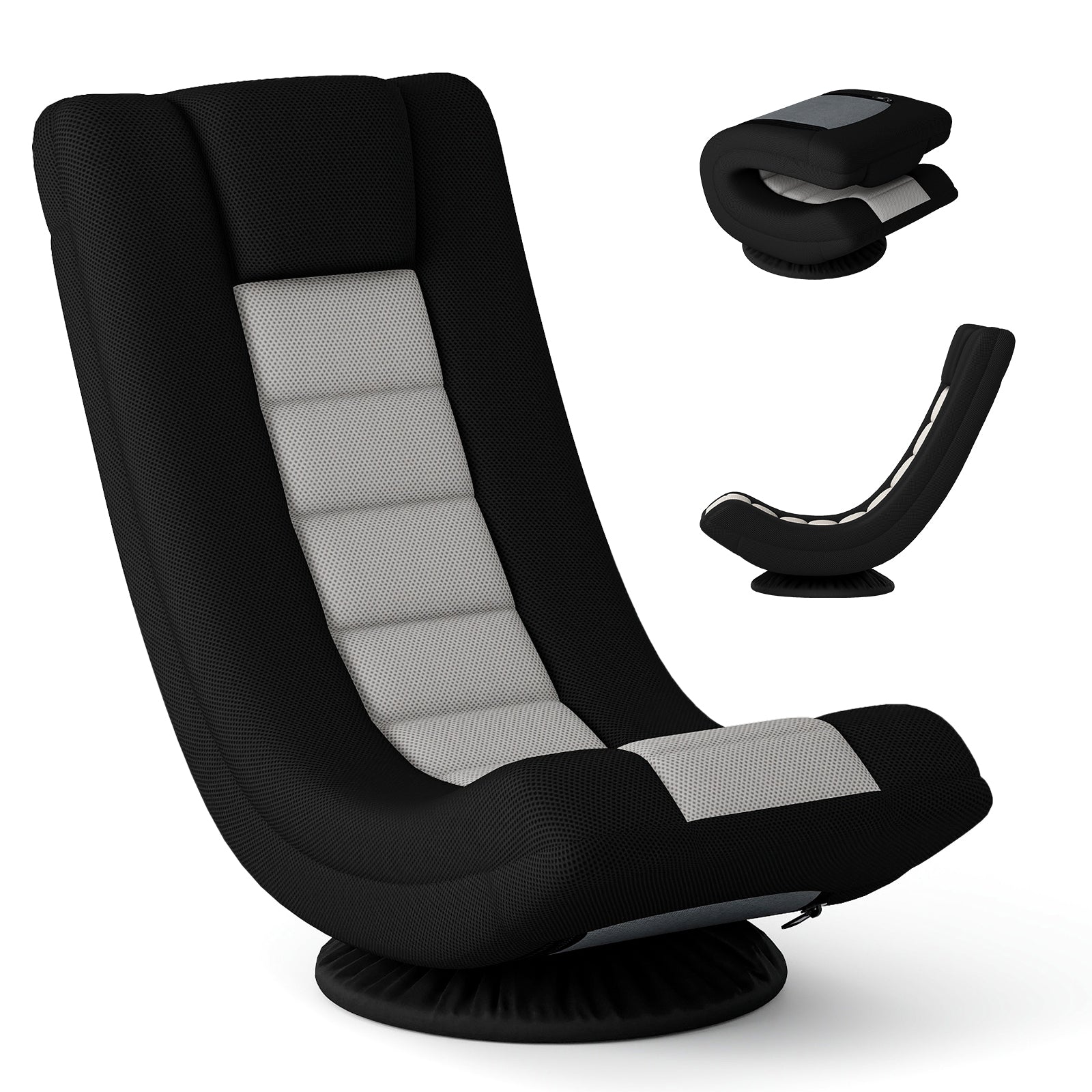 360 Swivel Gaming Chair 4 Position Adjustable Folding Floor Sofa - ChairwayUK