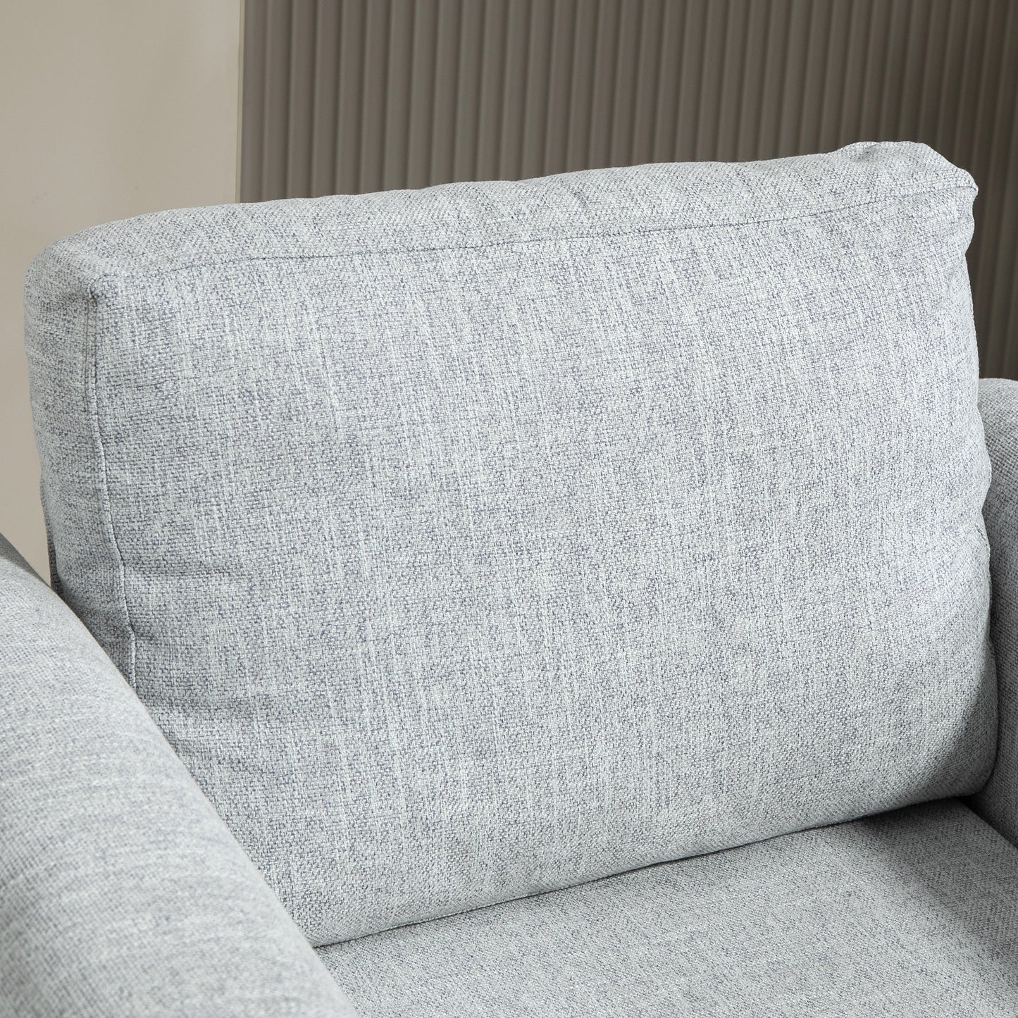 Vintage Accent Chair, Upholstered Occasional Chair with Back Pillow, Rolled Arms, Rubber Wood Legs cushions