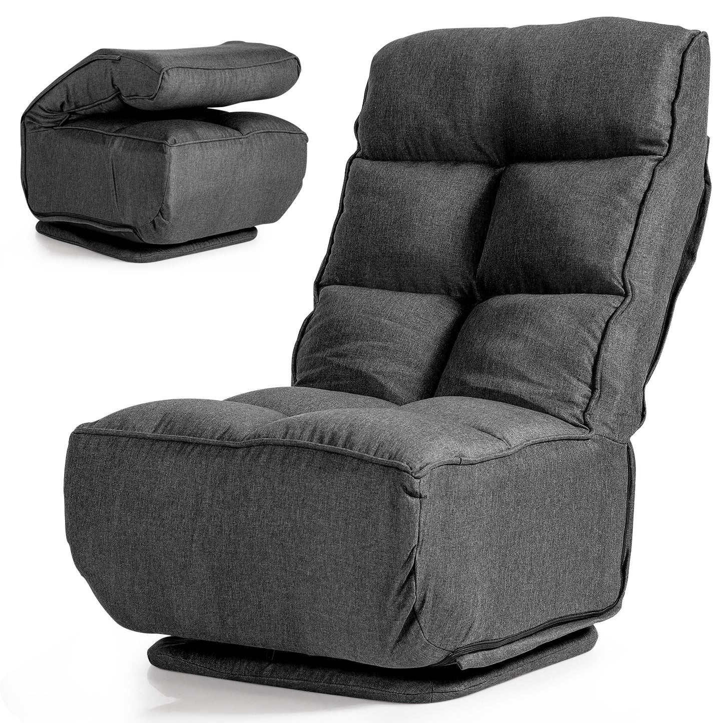 Folding Floor Gaming Chair with 6 Adjustable Positions - ChairwayUK