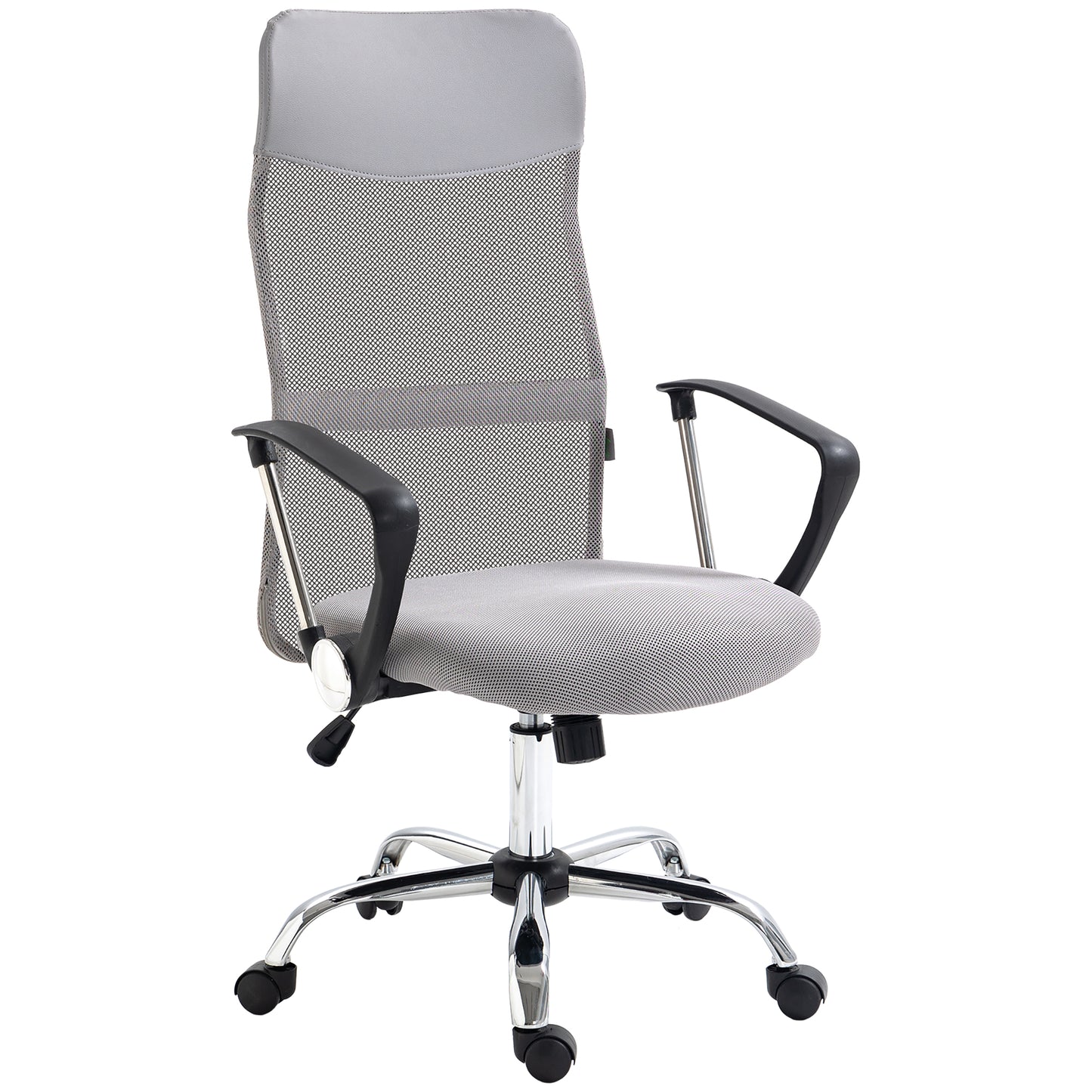 Image for Vinsetto Ergonomic Office Chair Mesh Chair with Adjustable Height Tilt Function Light Grey