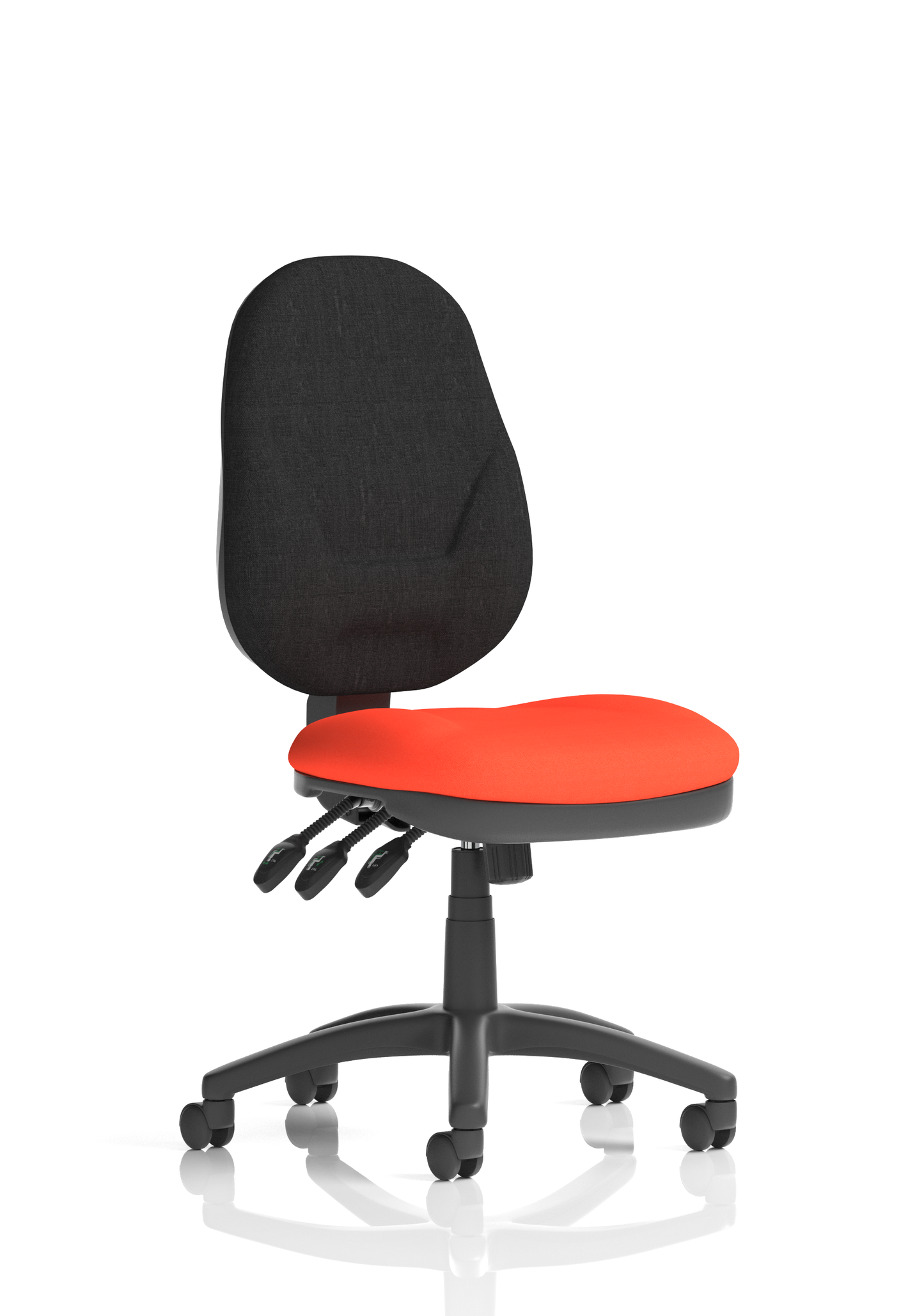 Image For Echo Medium Back Leather Cantilever Visitor Chair with Arms