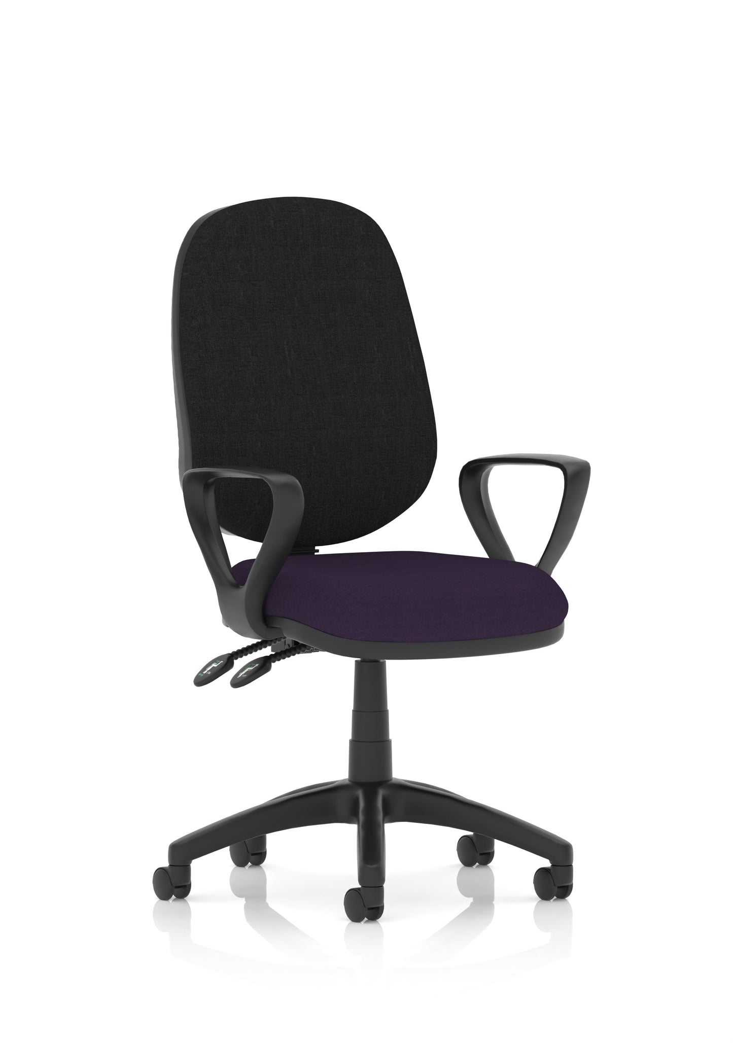 Image ForBrunswick Deluxe Medium Back Stacking Visitor Office Chair with Arms with Castors Bespoke