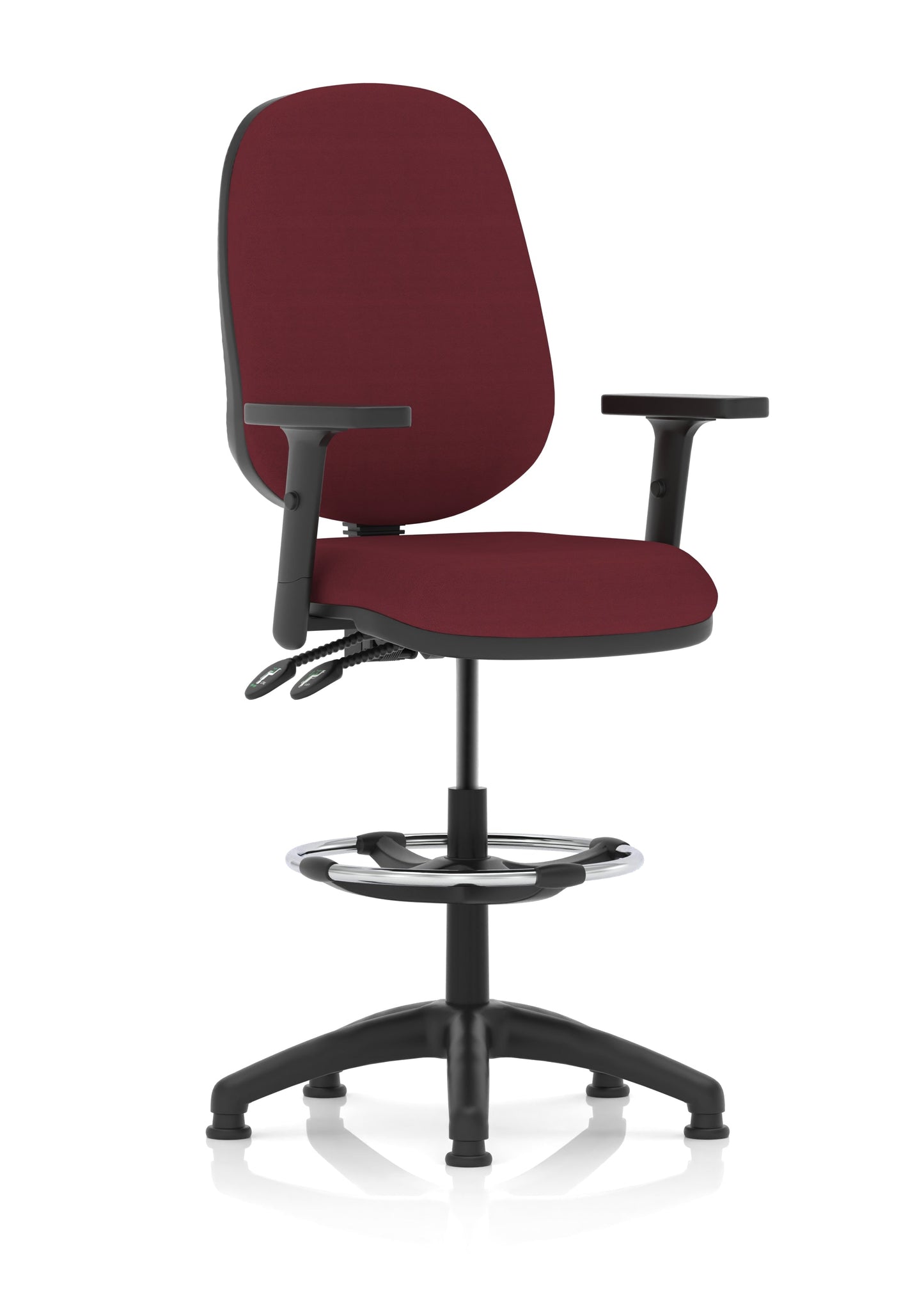 Image For Carmen Grey Fabric Wooden Leg Visitor Chair