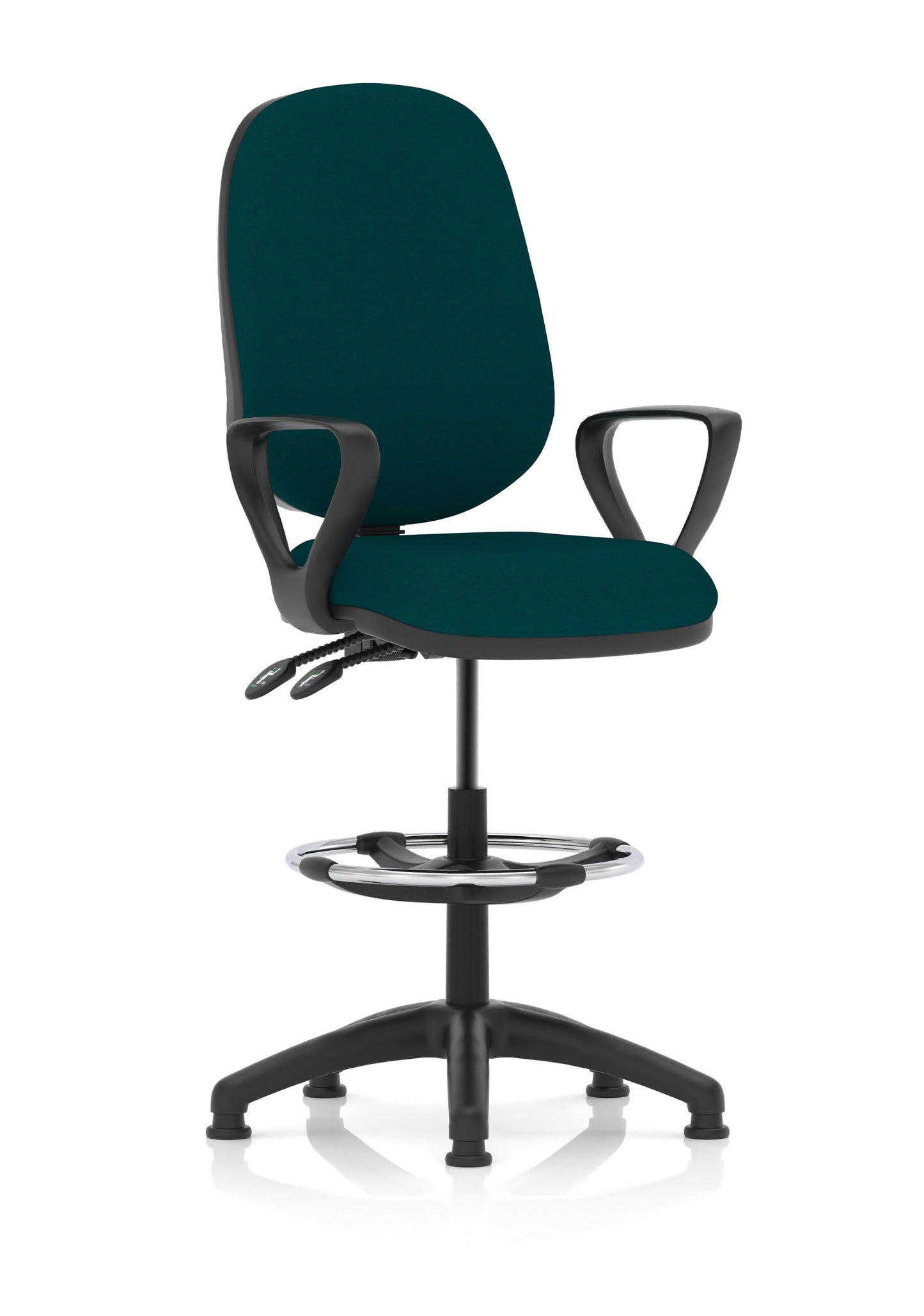 Image For Chesterfield High Back Leather Executive Office Chair with Arms