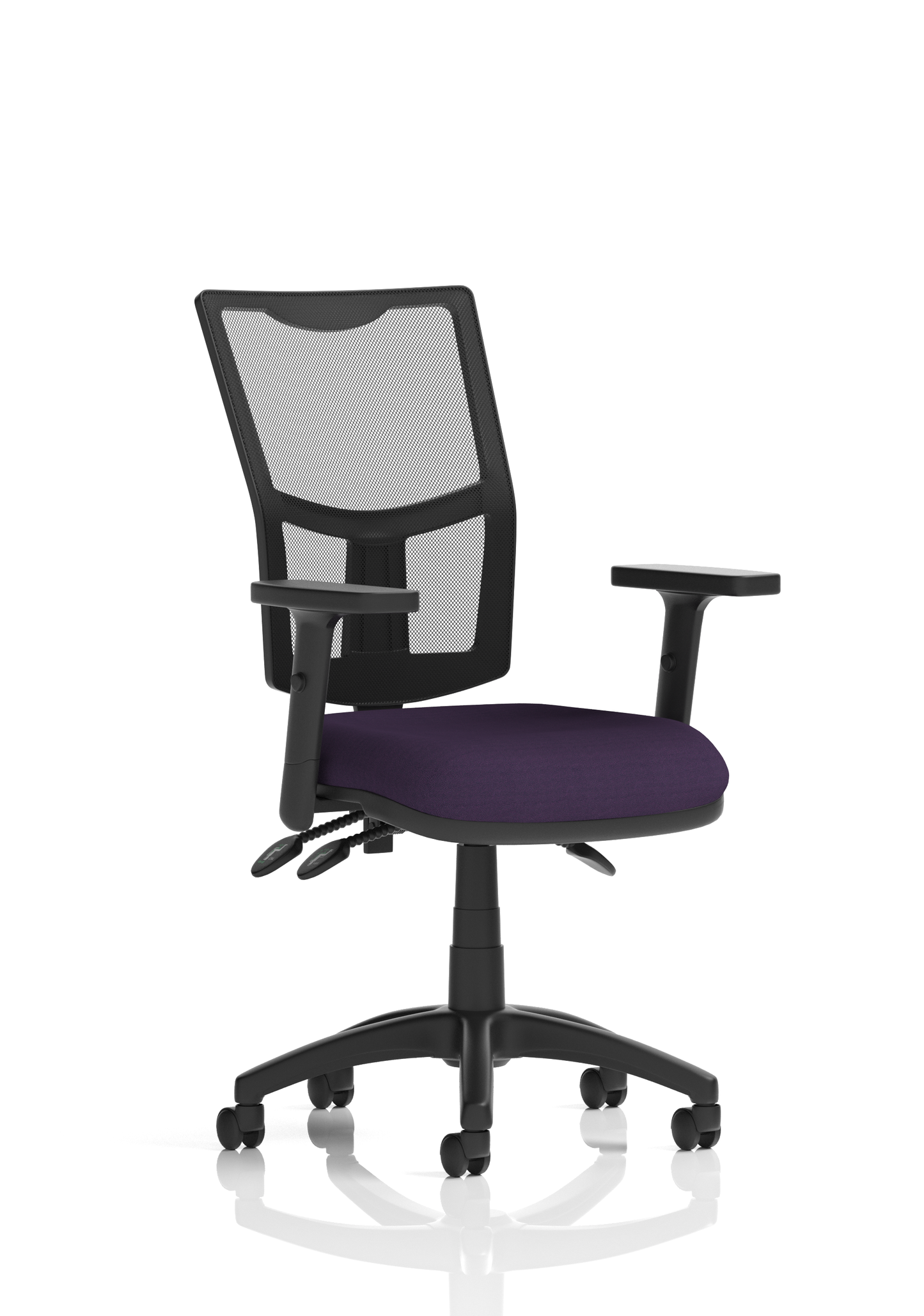 Image For Denver High Mesh Back Black Task Operator Office Chair with Arms