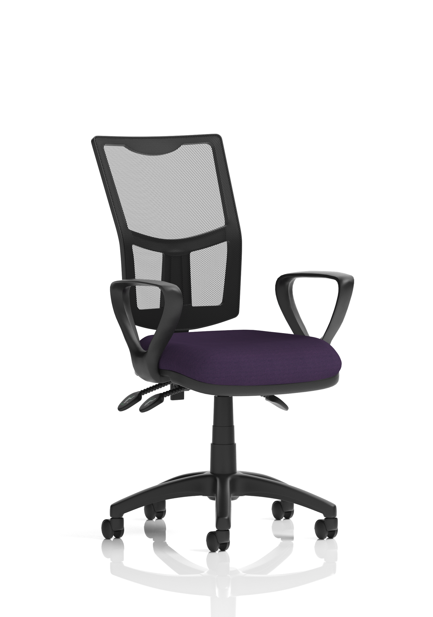 Image For Denver High Mesh Back Black Task Operator Office Chair with Arms