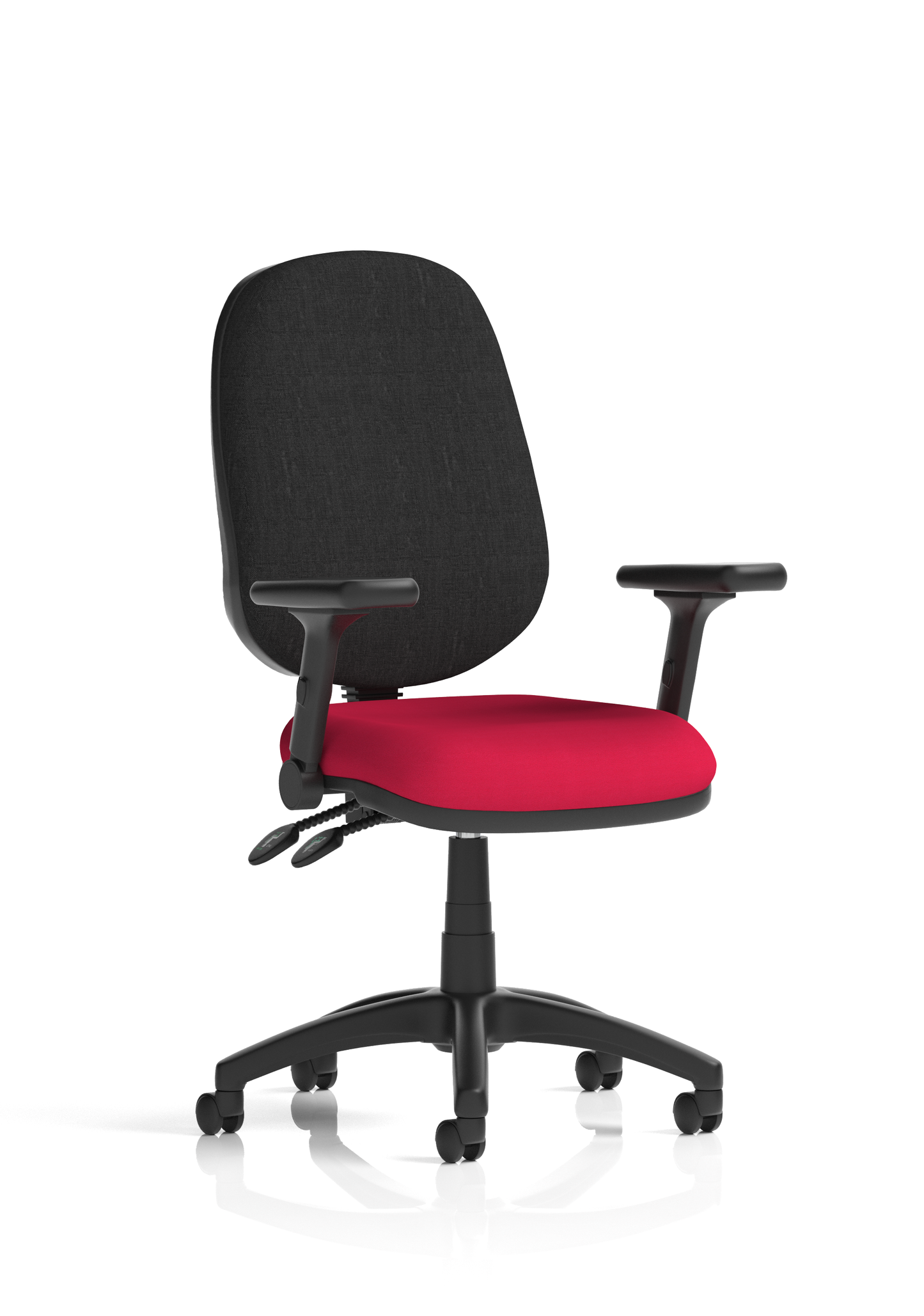 Image ForBrunswick Deluxe Medium Back Stacking Visitor Office Chair with Arms with Castors Bespoke