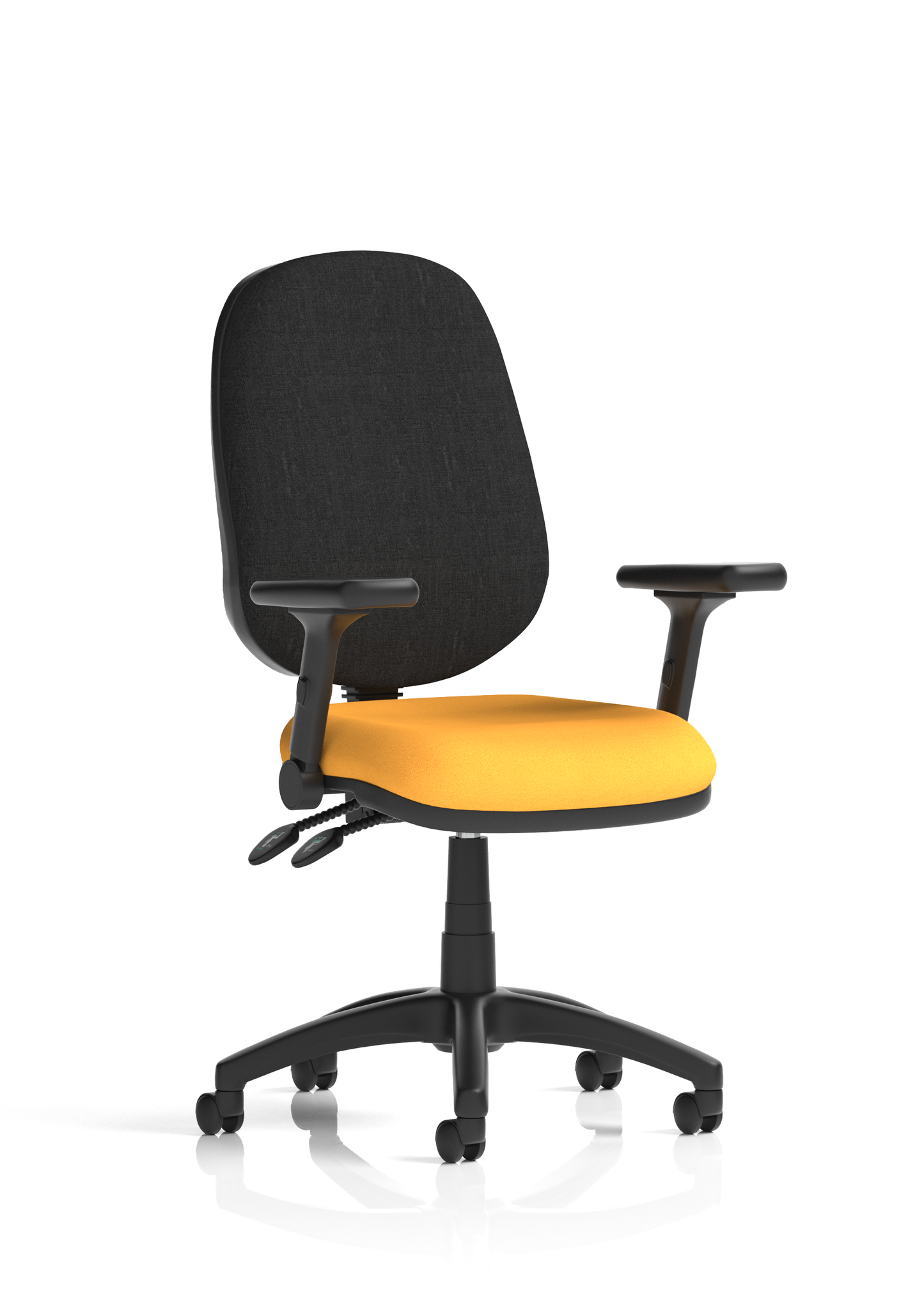 Image ForBrunswick Deluxe Medium Back Stacking Visitor Office Chair with Arms with Castors Bespoke