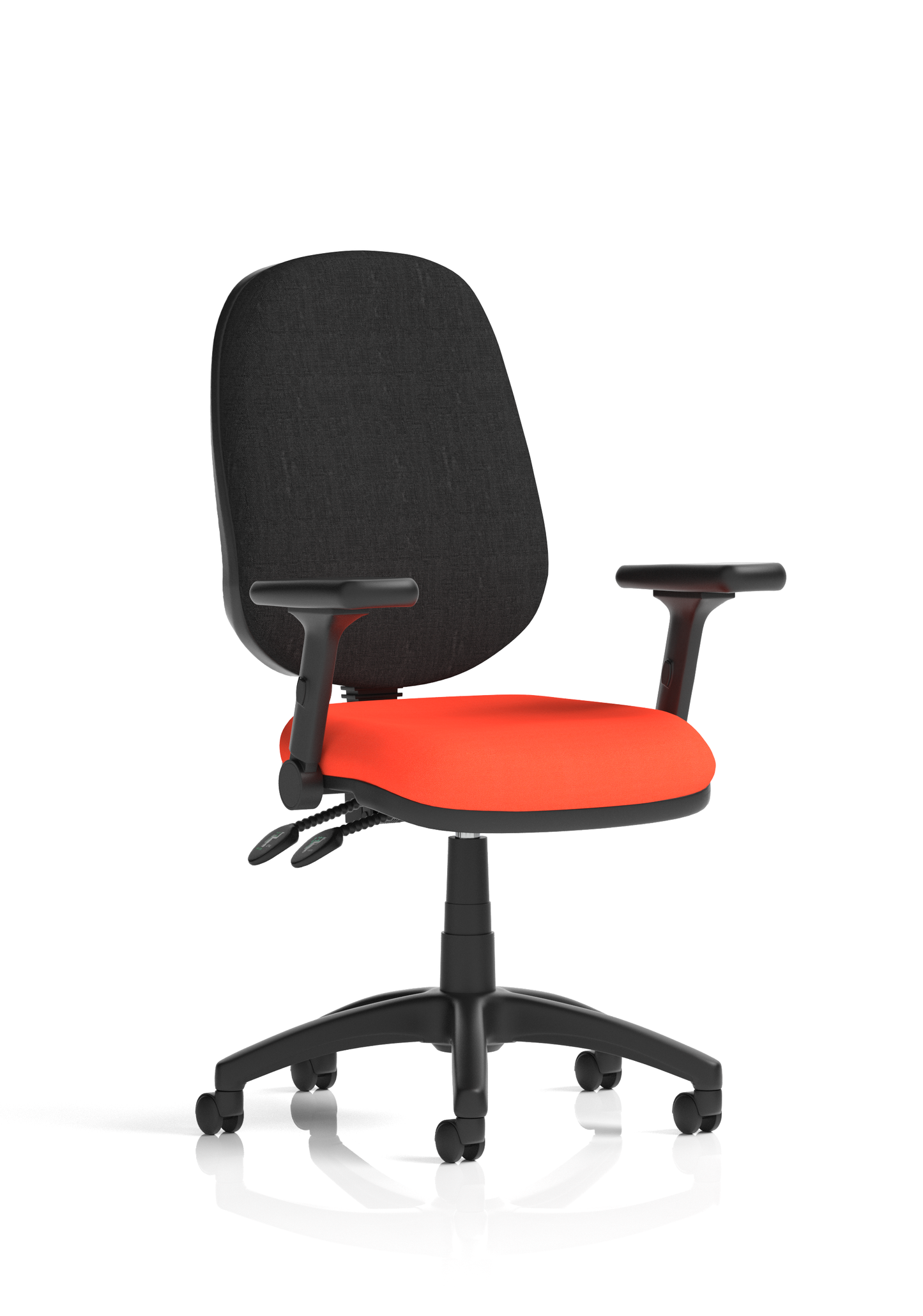 Image ForBrunswick Deluxe Medium Back Stacking Visitor Office Chair with Arms with Castors Bespoke