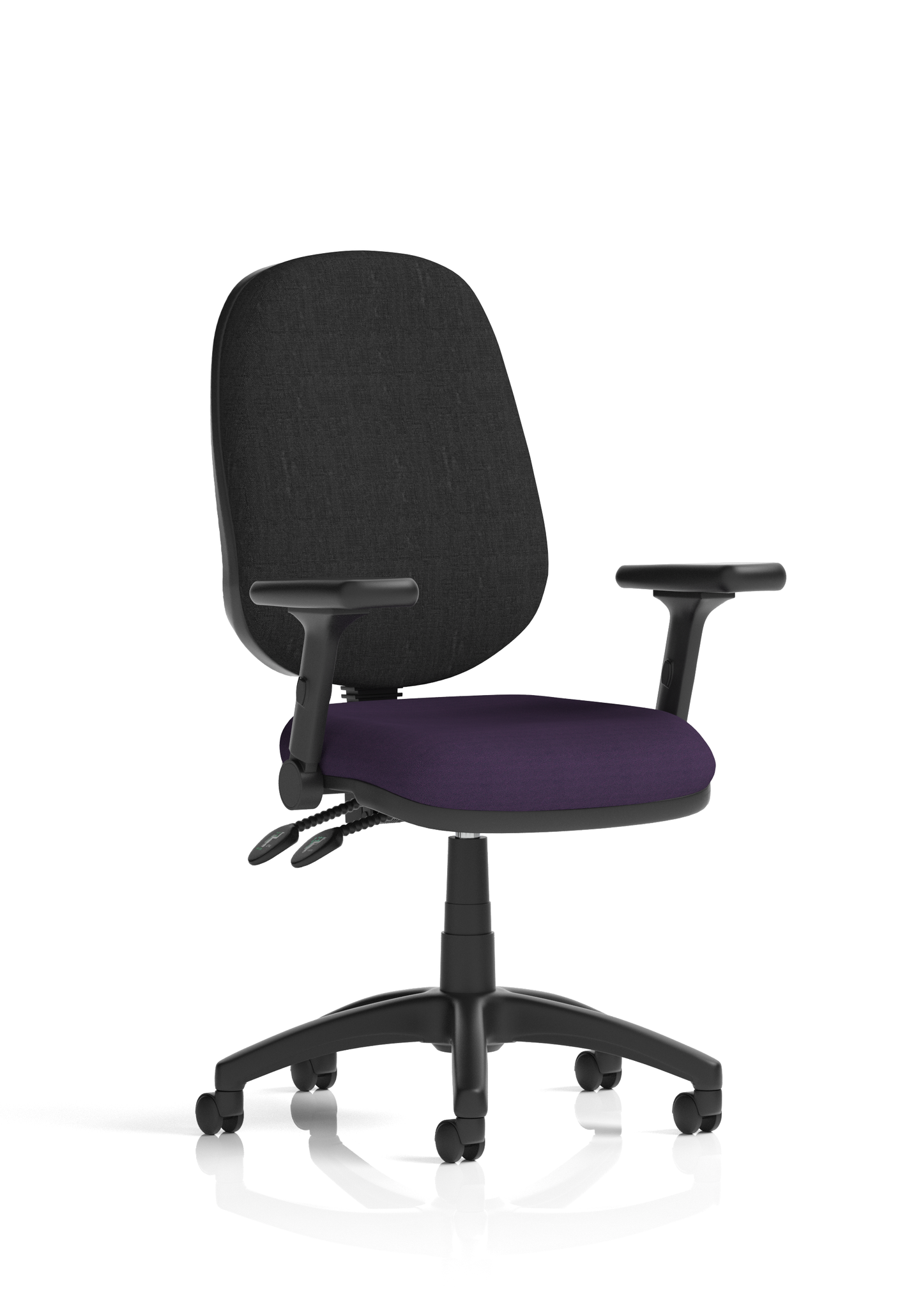Image ForBrunswick Deluxe Medium Back Stacking Visitor Office Chair with Arms with Castors Bespoke