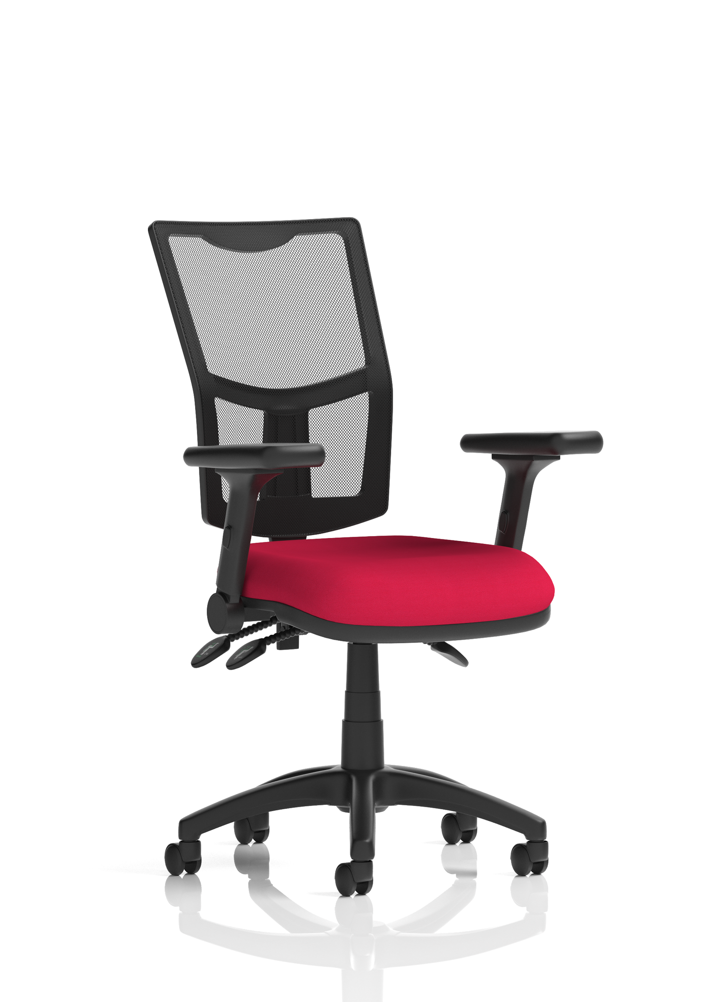 Image For Denver High Mesh Back Black Task Operator Office Chair with Arms